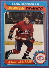 1979 Topps Hockey #50 Larry Robinson card Montreal Canadiens! HOF!