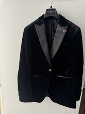 100% GENUINE MENS TOMMY HILFIGER BLACK VELVET EVENING JACKET SIZE 46