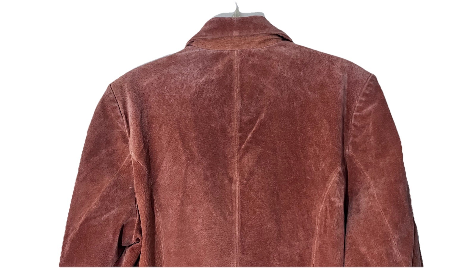 Relativity Orange Suede Button Collared Mid-Lengt… - image 4