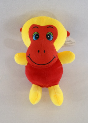A&A Global Industries Yellow Red Monkey 2021 8'' Plush Stuff Animals New With Tag
