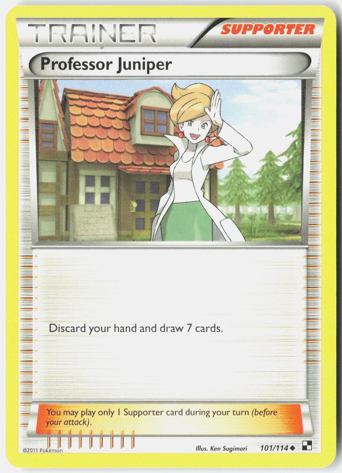 PROFESSOR JUNIPER 101/114 UNCOMMON BLACK & WHITE POKEMON NM