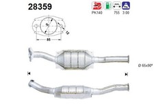Katalysator AS 28359 für PEUGEOT PARTNER Großraumlimousine 306 7A 7C N3 N5 Break