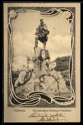 Torino, Monumento a Giuseppe Garibaldi, Ansichtskarte 