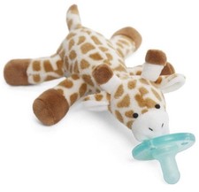 WubbaNub Giraffe Pacifier Plush Silicone Jungle Theme 0-6 Months Dishwasher Safe