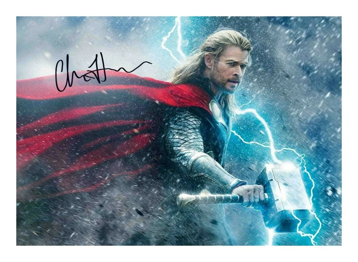 CHRIS HEMSWORTH - THOR AUTOGRAPH SIGNED PP PHOTO POSTER | eBay