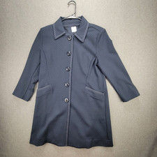 Cabi S Navy White Polka-dot Carriage Ponte Jacket