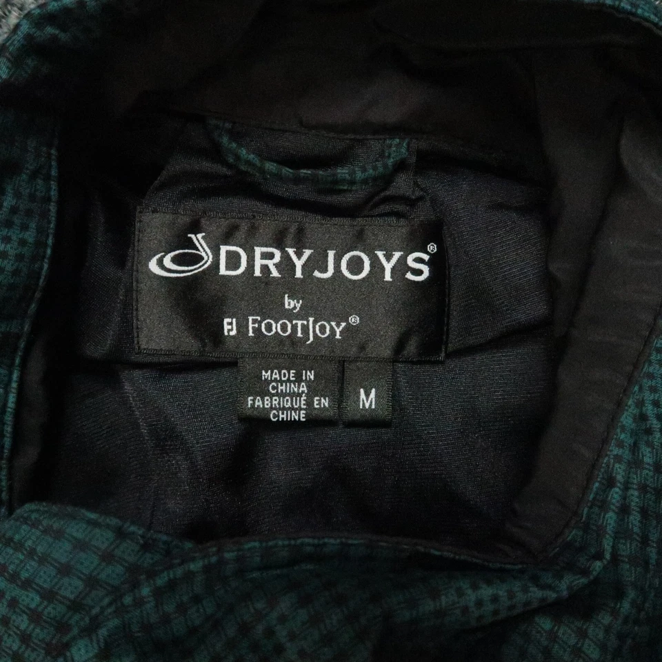 Footjoy Jacket Mens Large Green Black Plaid DryJoys FJ Full Zip Pockets - Image 3 of 4