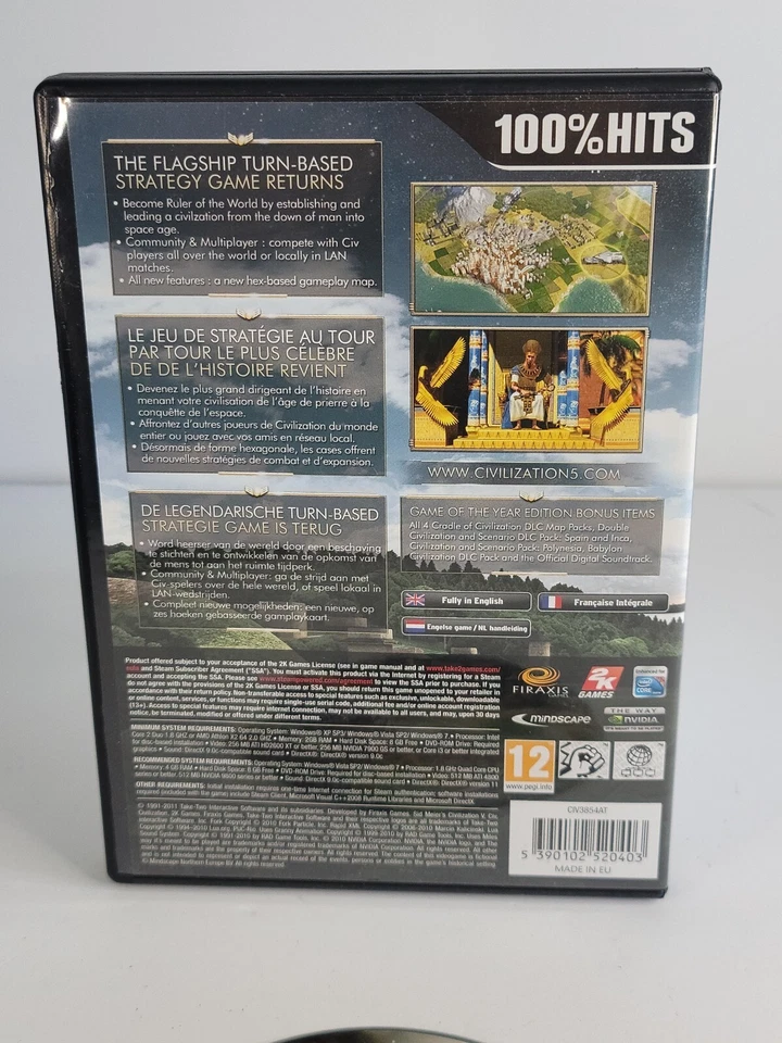 Sid Meier's Civilization V 5: Game of the Year (GOTY) PC DVD-ROM Strategy Game - Image 3 of 4