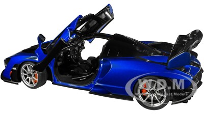MCLAREN SENNA TROPHY KYANOS BLUE & BLACK & CARBON 1/18 MODEL CAR