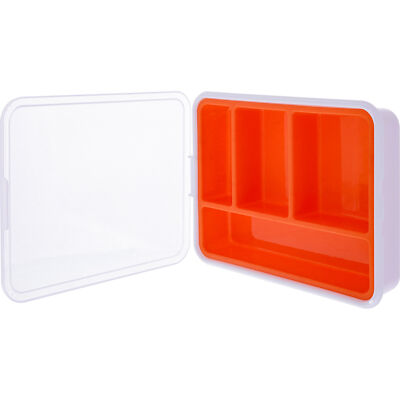 InLine  Kleinteilebox, 4 Fächer, Abmessungen: 180x140x40mm, orange