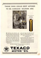 1927 Texaco Clean Clear Motor Oil The Texas Company New York Petroleum Print Ad