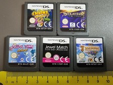 LOT 5 NINTENDO DS 3DS GAME CART Jewel Time Match Stratego Chainz Galaxy 7 Wonder