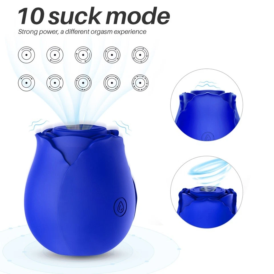 Flower Vibrator Clit Sucking Licking G-Spot Dildo Oral Adult Sex Toys for Women - Image 3 of 4