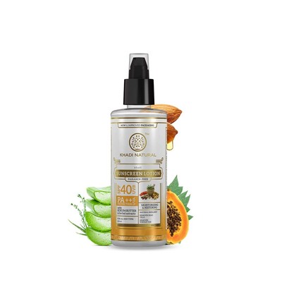 Khadi Natural Sunscreen Moisturising Lotion | Makes Skin Soft & Protected 100 Ml