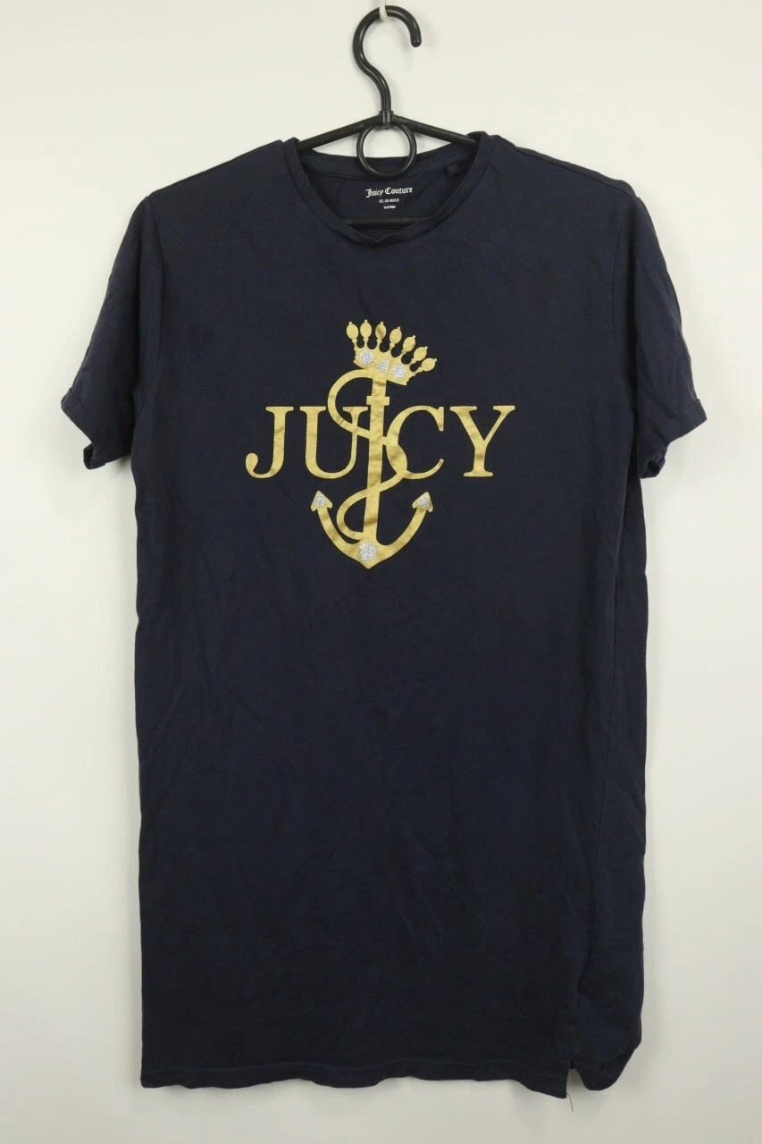 JUICY COUTURE Blue Short Sleeve Big Logo A-Line Tunic Dress Size 14-15 Years