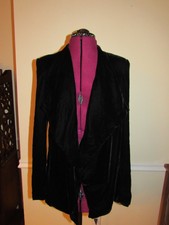 Womens Hoss Introqia Black Jacket Size 38 Or Medium Sheer / Velvet