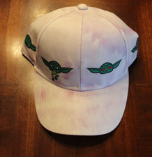 Disney Star Wars Mandalorian Youth Girls Baby Yoda Tie Dye Baseball Cap Hat, New