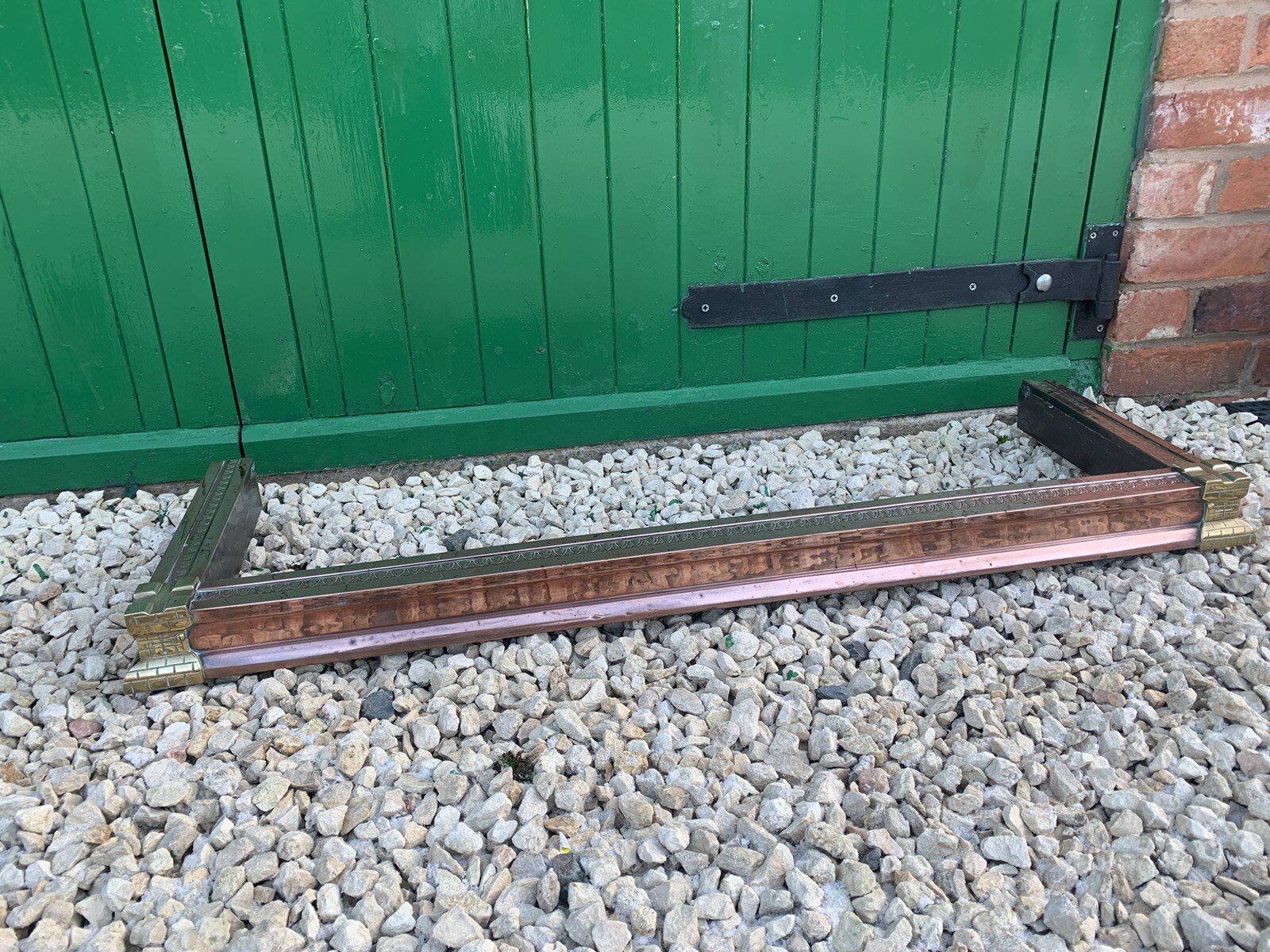 Stunning Arts And Crafts Antique Copper And Brass Fire Fender eBay