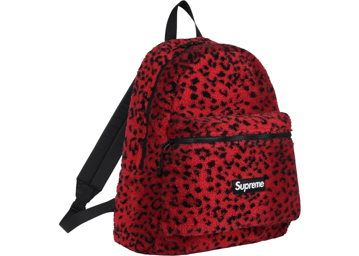 SUPREME FW17 Leopard Fleece Backpack Without Tags Rare Collection | eBay