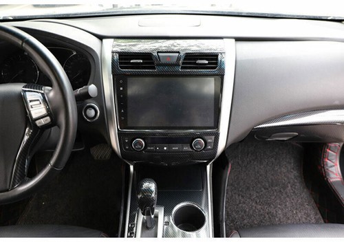 For Nissan Altima 2017-2018 Middle Air Outlet Vent Cover Trim Carbon Fiber Look - Picture 5 of 8