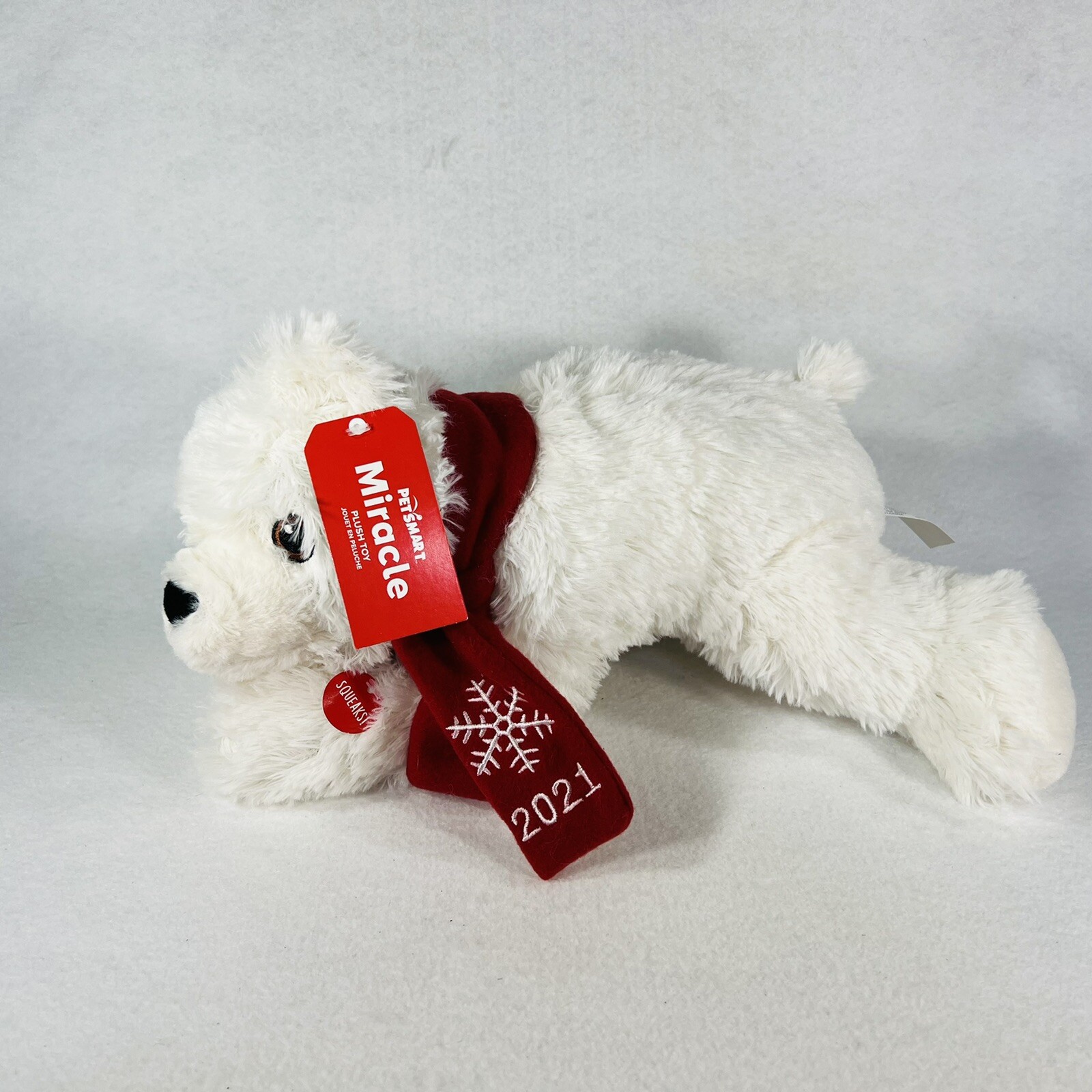 Petsmart Plush Toy Polar Bear MIRACLE 2021 Scarf Collectible with Dog