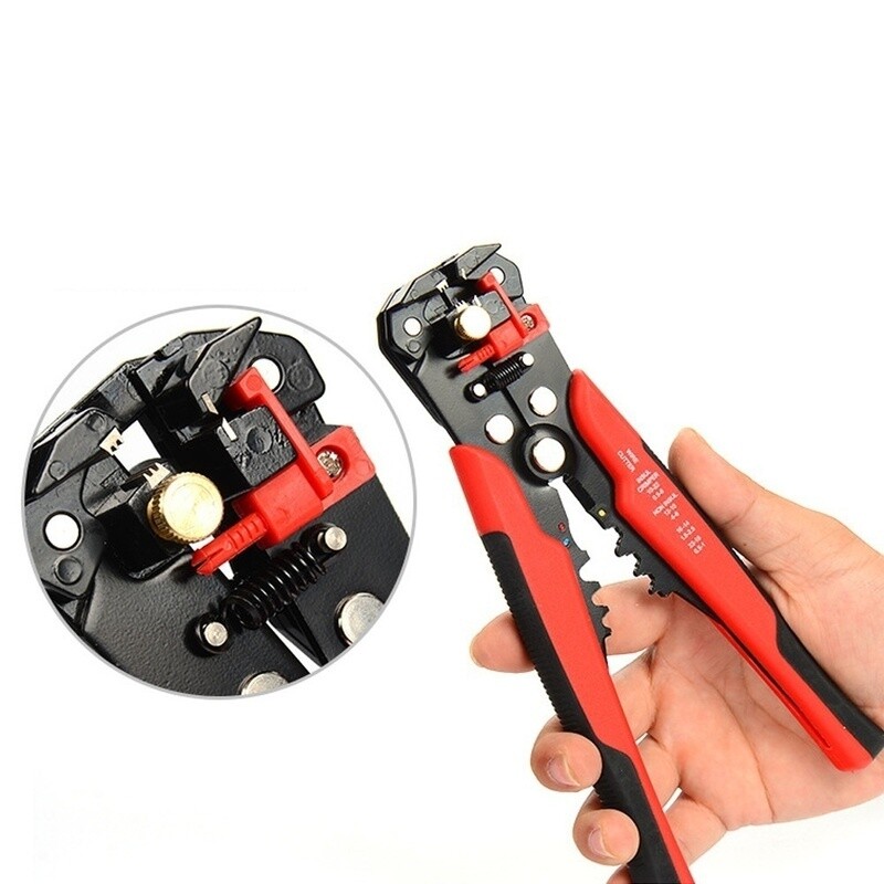 Wire Insulation Ripper Self-Adjusting Insulation Wire Stripper cutter crimper Terminal Tool ...