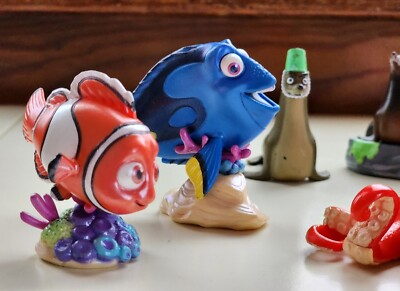 Disney 9 Pc Finding Dory Finding Nemo Mini Figures or Cake Toppers