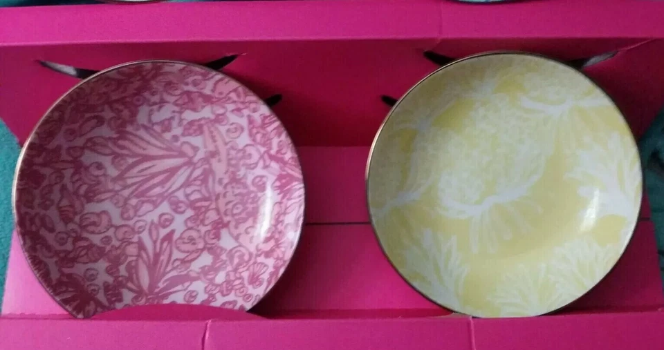 Nuevo juego de 4 cuencos de porcelana para helado bayas Lily Pulitzer 2019 Foto 2 de 4