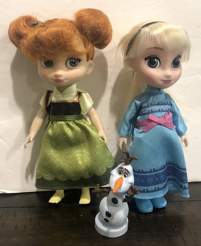 Disney Store Animators Collection 5" Mini doll anna elsa Olaf frozen - Picture 2 of 8