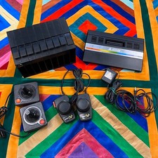 Atari 2600 Lot Console  Controllers Joysticks Untested, Game Dispenser Storage