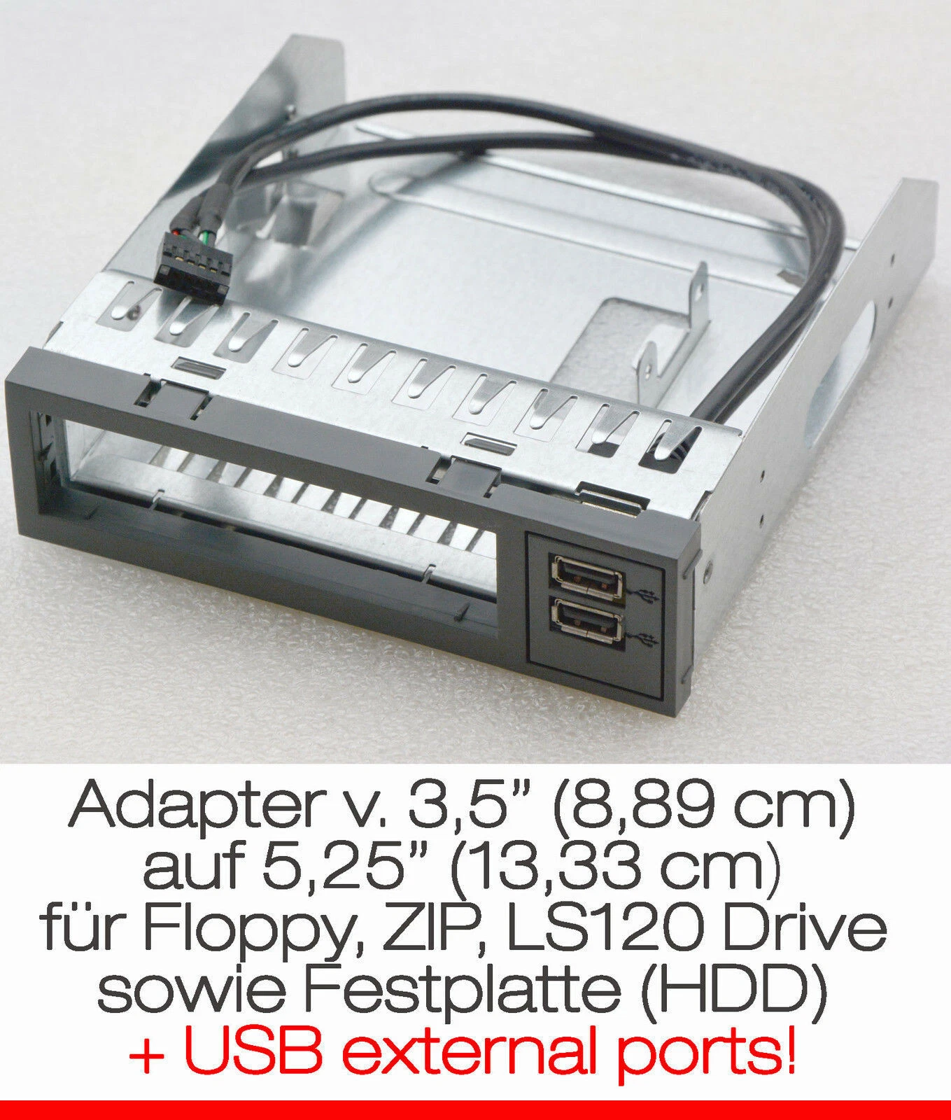 FSC FUJITSU RAHMEN ADAPTER 3,5" 8,89CM AUF > 5,25" 13,33CM FLOPPY ZIP LS-120 MM - Bild 1 von 1
