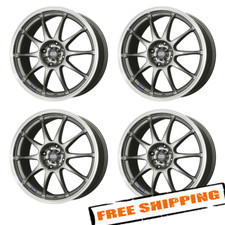 Enkei 409-770-12sp Set Of 4 17x7 5x1005x114.3 38mm 72.6mm J10 Silver Wheels