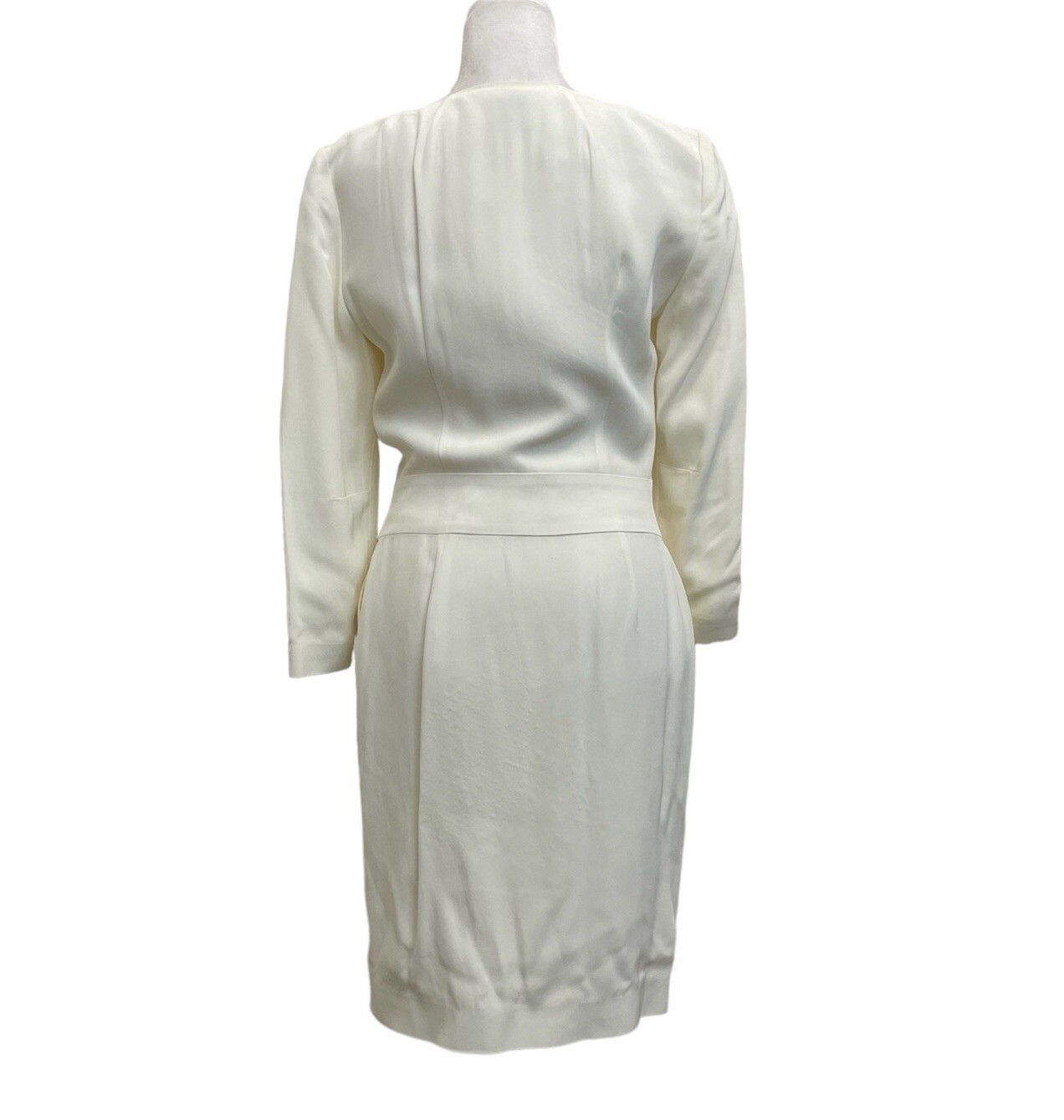Reiss Ivory Ruffle Zip Front Wrap Dress sz 4 ASO Kate Middleton