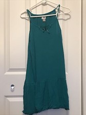 Old Navy Girl  s Blue Green Teal Boho Sun Spaghetti Strap Dress Size XL 14 GUC 