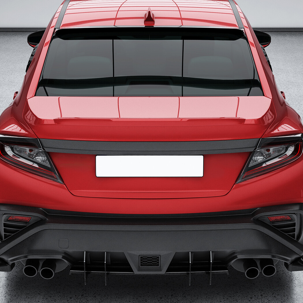 For 22-25 Subaru WRX ST-Style Gloss Black Front Lip+Side Skirts+Rear Diffuser