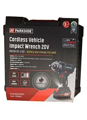 Parkside Cordless Vehicle Impact Wrench 20v Passp 20 Parkside
