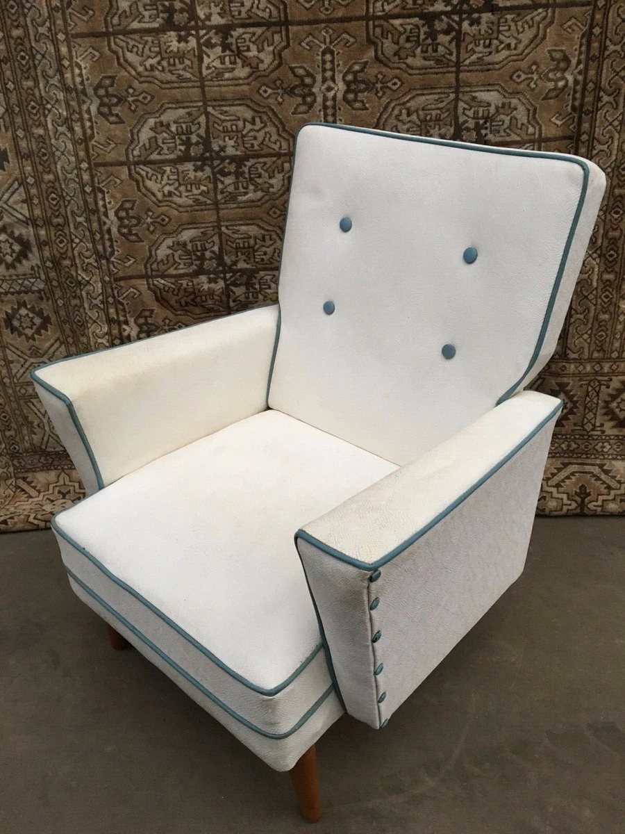 Vintage Retro Child s Vinyl Wing Back Arm Chair. P P to UK NI inc