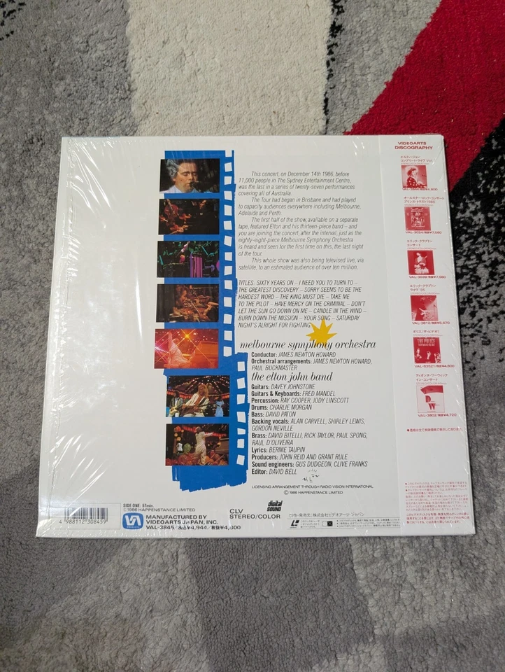 Elton John: Tour De Force Live in Australia Laserdisc VAL-3845 - Bild 2 von 3