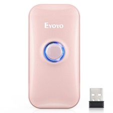Mini 1D Bluetooth Barcode Scanner 3 In 1 USB Wired 2.4G Wireless Reader Pink