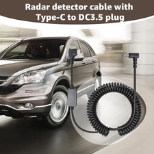 USB-C to DC3.5 Power Cable for Radar Detectors, 8.2FT 5V-12V Type C Power Cor...