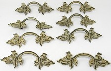 Vintage Drawer Cabinet Pulls Metal Ornate 6.5" Set 8 Collectible Free Shipping