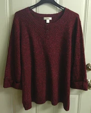 CJ Banks Plus Size 3X Sweater 3/4 Sleeves