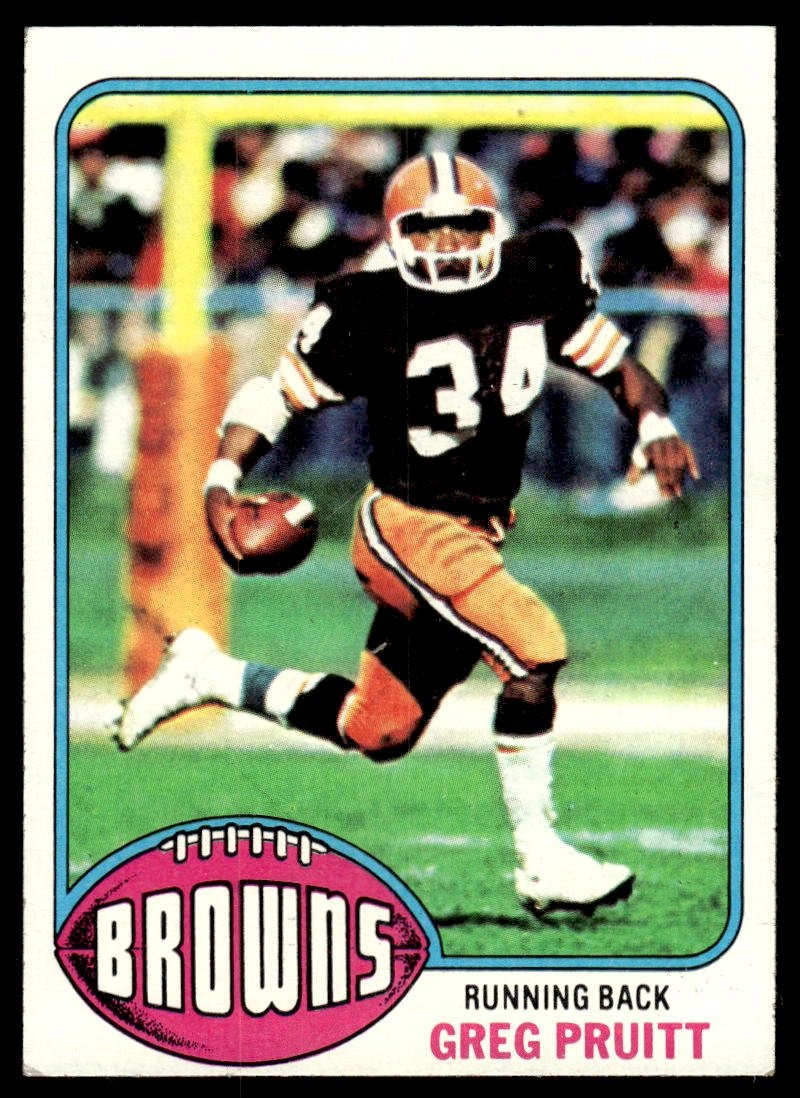 1976 Topps Football Card Cleveland Browns Greg Pruitt #275 EX-MT