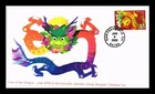 DR JIM STAMPS US COVER CHINESE NEW YEAR OF THE DRAGON FIRST DAY ISSUE