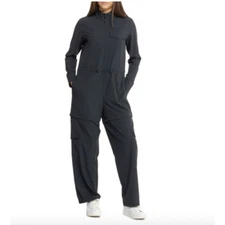 NWT Lole Forillon Convertible Jumpsuit XXL Black Detachable Legs Sustainable