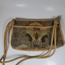 Vintage 1970 s Carpet Bags Of America Gold Velvet Shoulder Purse With Ribbon