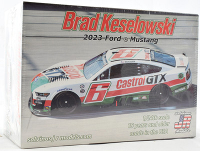 Salvinos JR Models ''Castrol GTX'' Brad Keselowski 2023 Ford Mustang 1/24 Car Kit