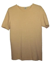 Madeleine Knit Sweater Top Women S Beige Wool Angora Blend Short Sleeve