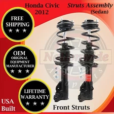 Monroe Genuine OEM Front Strut For 2012 Honda Civic 1.8L Sedan Lifetime Warranty