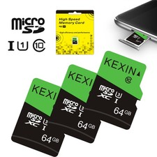 KEXIN 3 Pack Ultra Micro SDXC SD Cards 64GB Class 10 Flash TF Cards High Speed